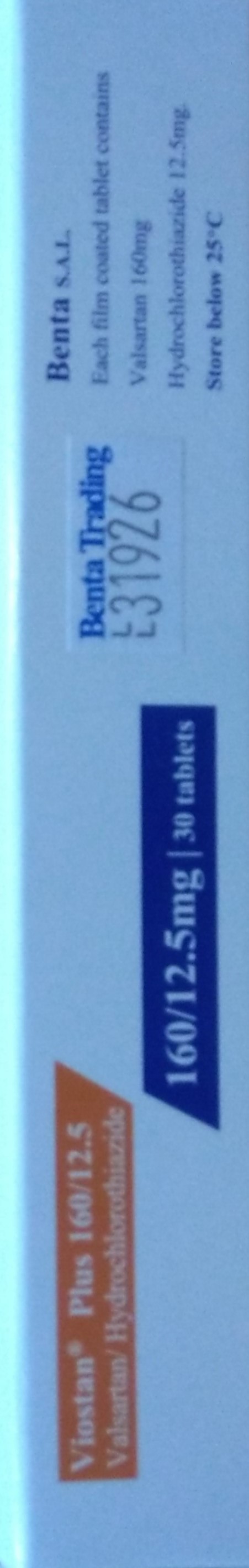 Viostan Plus 160/12.5mg